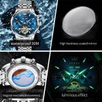 Men Automatic Watch Skeleton 5 Hands Mechanical Classic Luxury Multi Calendar Stainless Steel Waterproof Wrist Watch for Men - Image 30