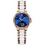 Automatic Womens Watches Large Face Self Winding Ceramic Watch for Women Diamond Waterproof Two Tone Stainless Steel Fashion Fashion Premium Bracelet Dress No Battery Ladies Watches
