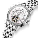 Women’s Watch Automatic Diamond Tourbillon Luxury Fashion Stainless Steel Waterproof Luminous Wrist Watches for Ladies Gift Rose Gold/Starry Sky Blue/Silver - Image 3