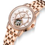 Women’s Watch Automatic Diamond Tourbillon Luxury Fashion Stainless Steel Waterproof Luminous Wrist Watches for Ladies Gift Rose Gold/Starry Sky Blue/Silver - Image 5